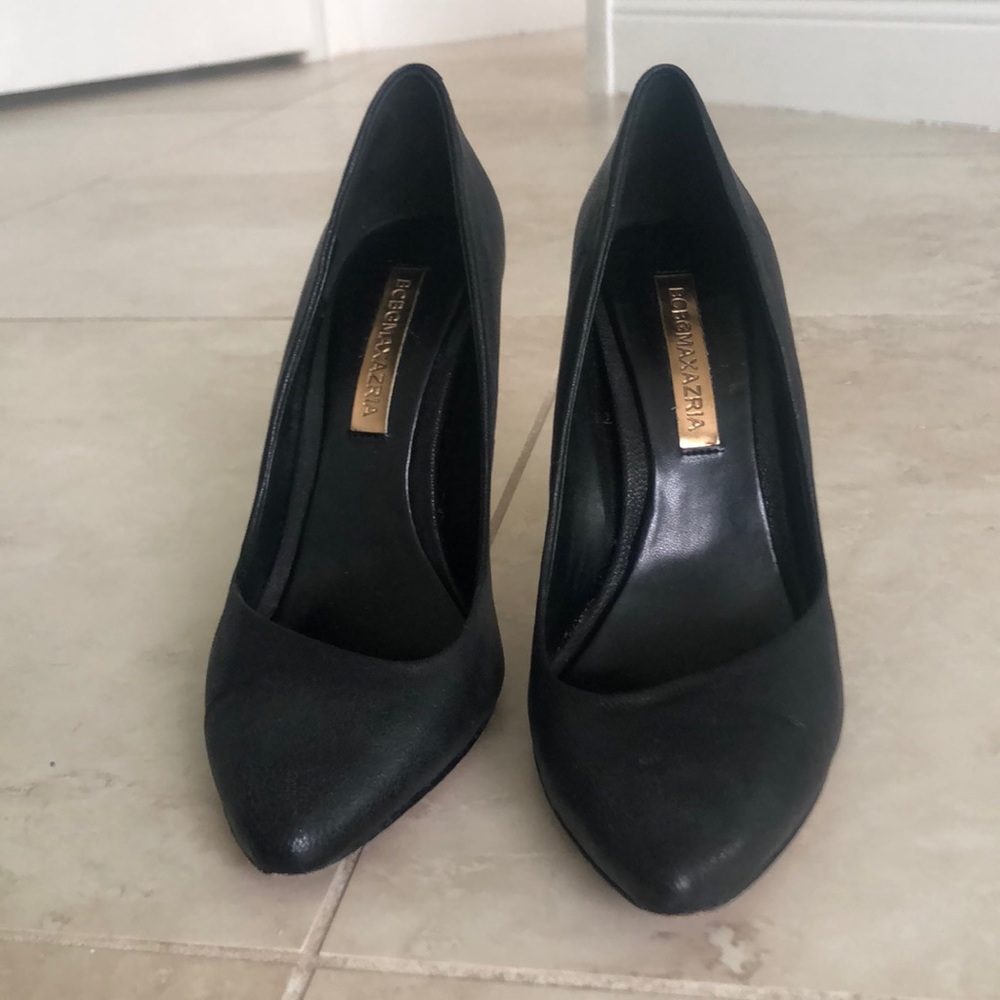 BCBGMAXAZRIA Vero Cuoio 5.5 Black leather pumps